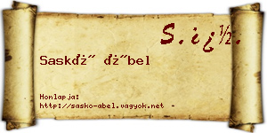 Saskó Ábel névjegykártya