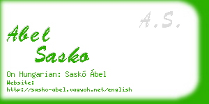 abel sasko business card