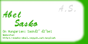 abel sasko business card